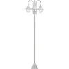 HELLOSHOP26 - Lampadaire de jardin e27 220 cm aluminium 3 lanternes blanc