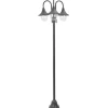 HELLOSHOP26 - Lampadaire de jardin e27 220 cm aluminium 3 lanternes bronze marron