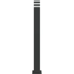 HELLOSHOP26 - Lampadaire d'extérieur 110 cm aluminium noir
