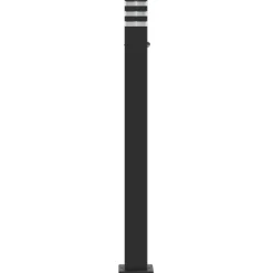 HELLOSHOP26 - Lampadaire d'extérieur avec capteur 110 cm aluminium noir