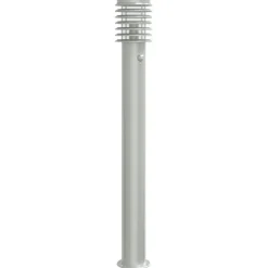 HELLOSHOP26 - Lampadaire d'extérieur avec capteur argenté acier inoxydable argent