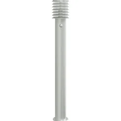 HELLOSHOP26 - Lampadaire d'extérieur avec capteur argenté acier inoxydable argent