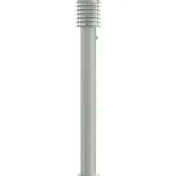 HELLOSHOP26 - Lampadaire d'extérieur avec capteur argenté acier inoxydable argent