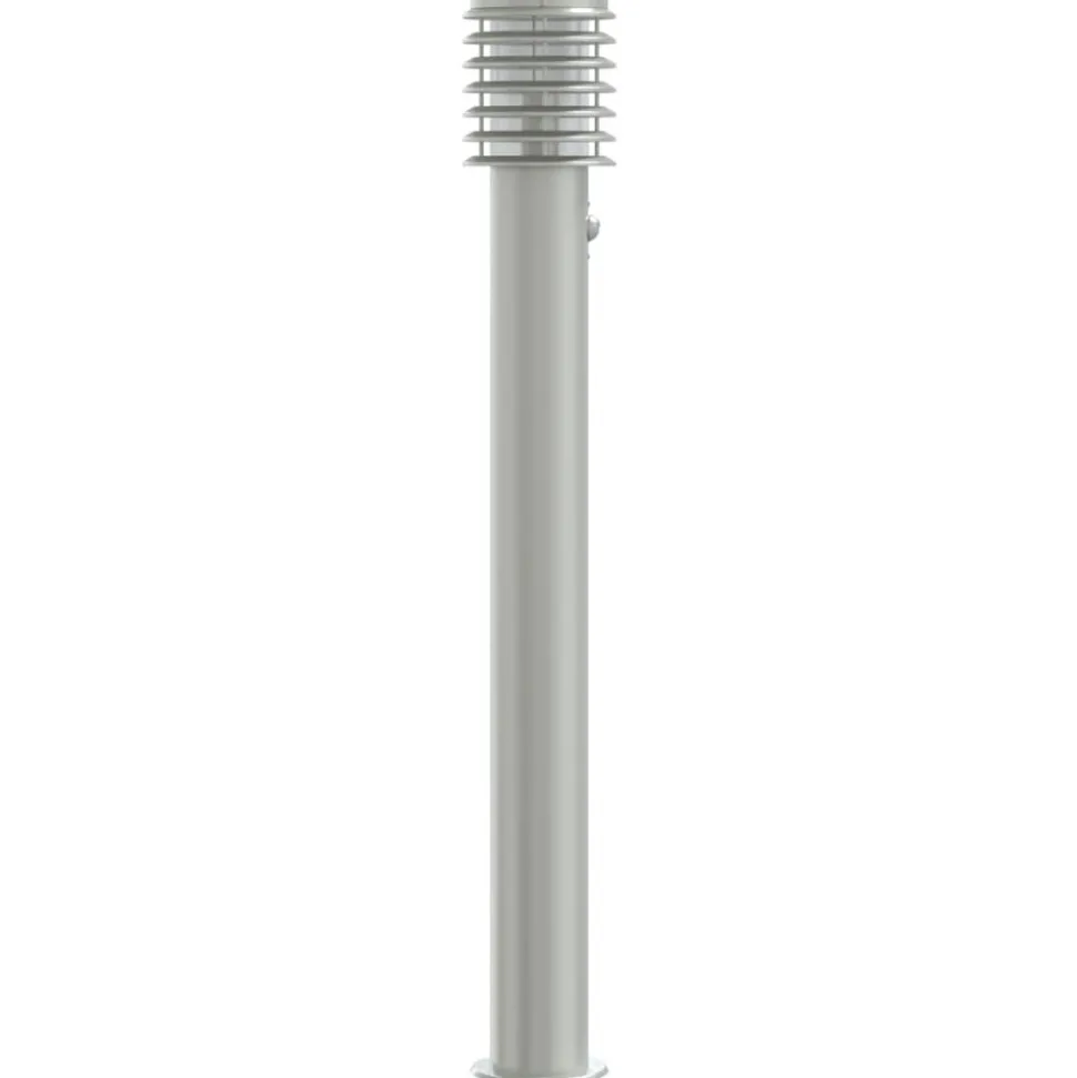 HELLOSHOP26 - Lampadaire d'extérieur avec capteur argenté acier inoxydable argent
