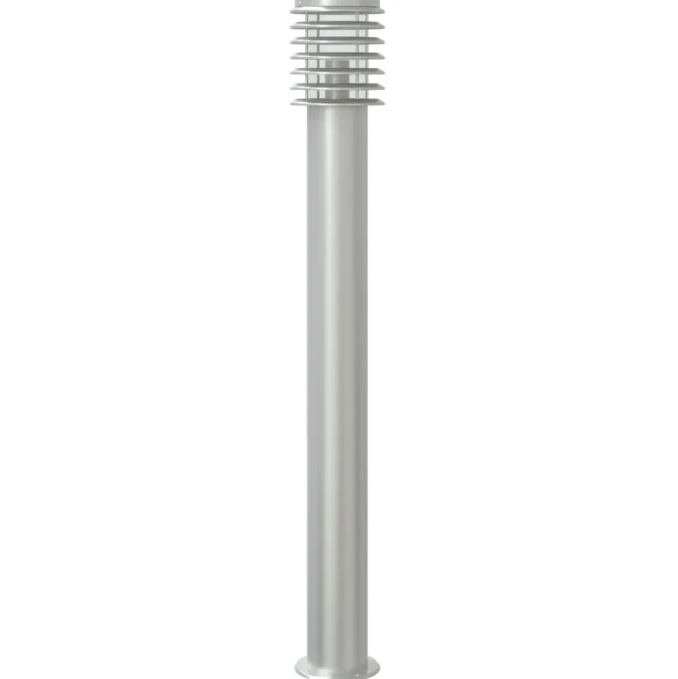 HELLOSHOP26 - Lampadaire d'extérieur avec capteur argenté acier inoxydable argent