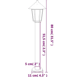 HELLOSHOP26 - Lampadaire d'extérieur argenté 80 cm acier inoxydable argent