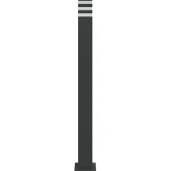 HELLOSHOP26 - Lampadaires d'extérieur 3 pcs 110 cm aluminium noir
