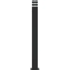HELLOSHOP26 - Lampadaires d'extérieur 3 pcs 110 cm aluminium noir