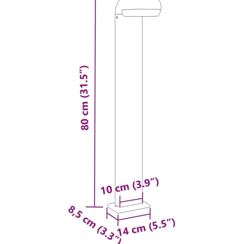 HELLOSHOP26 - Lampadaires d'extérieur 3 pcs aluminium moulé sous pression noir