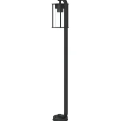 HELLOSHOP26 - Lampadaires d'extérieur 3 pcs 100 cm acier inoxydable noir