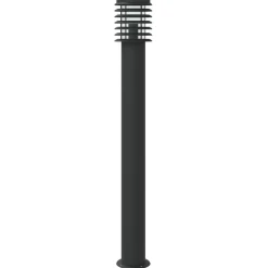 HELLOSHOP26 - Lampadaires d'extérieur et capteurs 3 pcs acier inoxydable noir