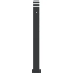 HELLOSHOP26 - Lampadaires d'extérieur avec capteur 3 pcs 110cm aluminium noir