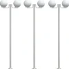 HELLOSHOP26 - Lampadaires d'extérieur 3 pcs argenté 215 cm acier inoxydable argent