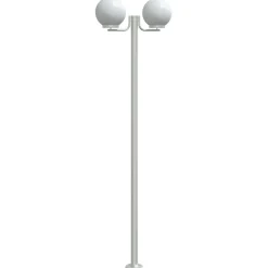 HELLOSHOP26 - Lampadaires d'extérieur 3 pcs argenté 215 cm acier inoxydable argent