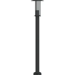 HELLOSHOP26 - Lampadaires d'extérieur 3 pcs 100 cm acier inoxydable noir