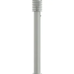 HELLOSHOP26 - Lampadaires d'extérieur avec capteurs 3 pcs acier inoxydable argent