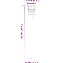 HELLOSHOP26 - Lampadaires d'extérieur avec capteurs 3 pcs acier inoxydable argent