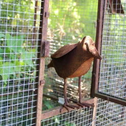 HERMES TRADING - Oiseau décoratif en fer forgé rouillé