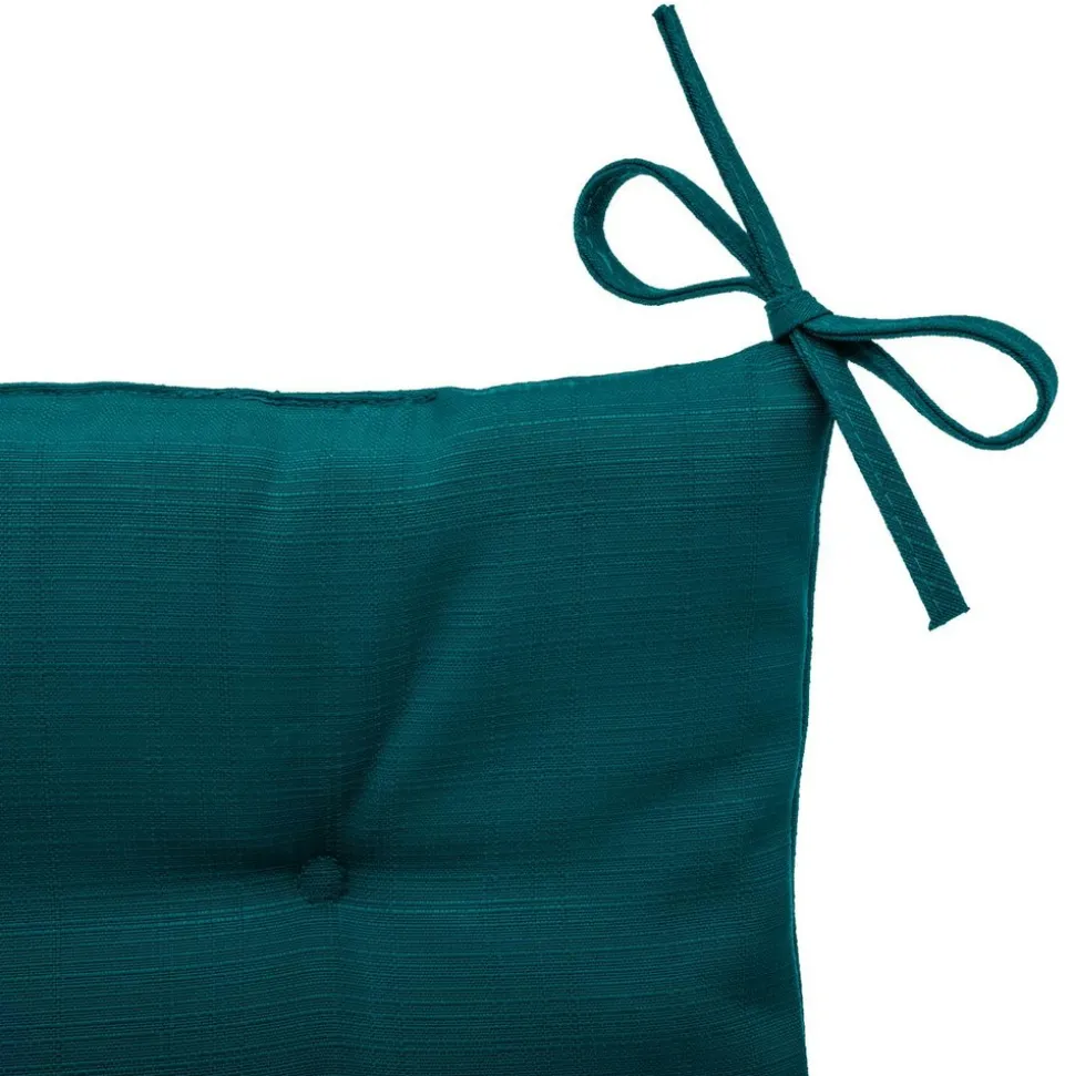 HESPÉRIDE - Galette de chaise carrée 4 points bleu canard