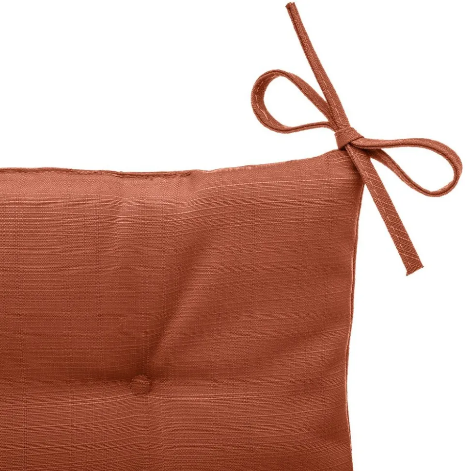 HESPÉRIDE - Galette de chaise carrée 4 points terracotta