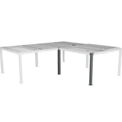 HESPÉRIDE - Kit de 2 poteaux d angle pour pergola bioclimatique "majaé" 3,6x3,6m