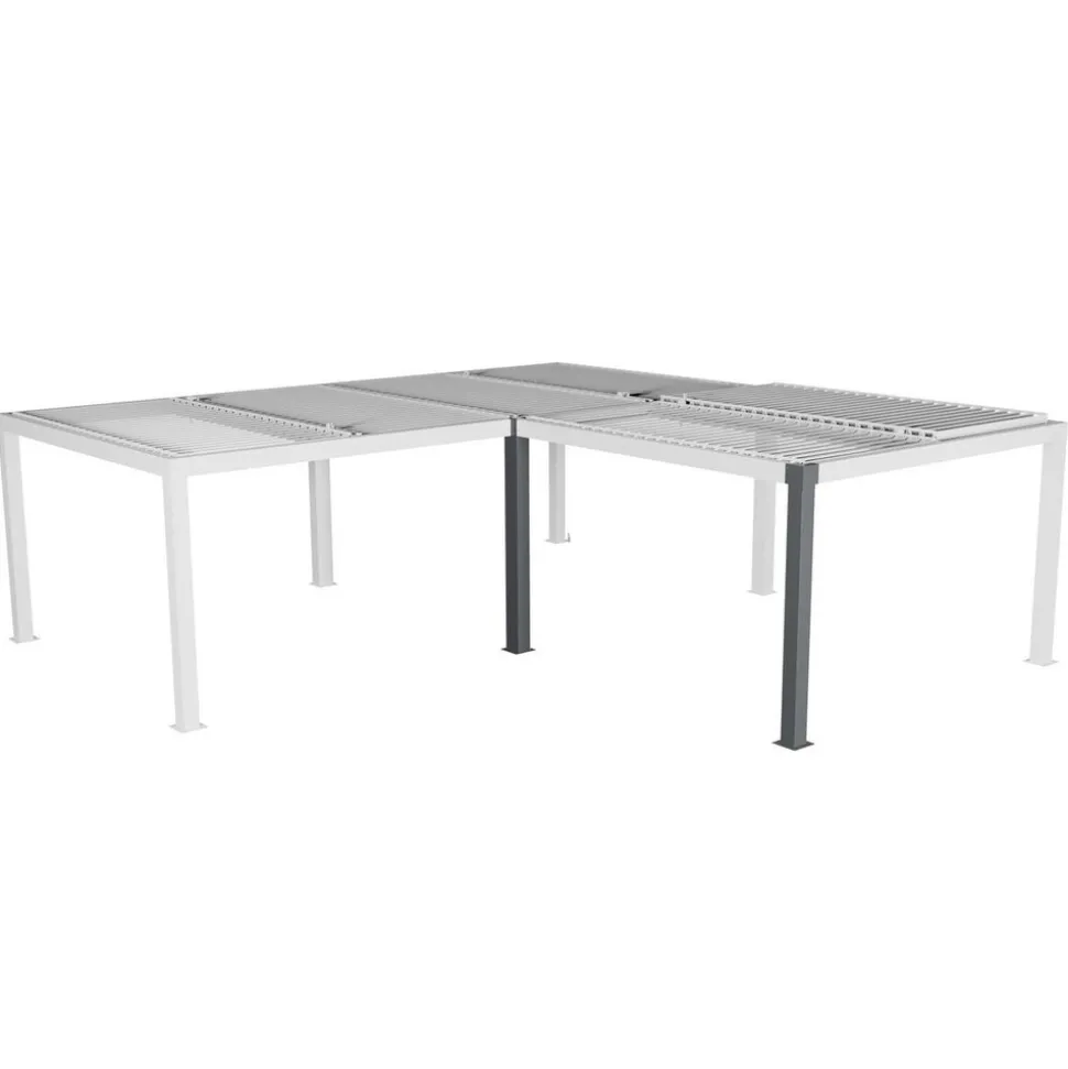 HESPÉRIDE - Kit de 2 poteaux d angle pour pergola bioclimatique "majaé" 3,6x3,6m