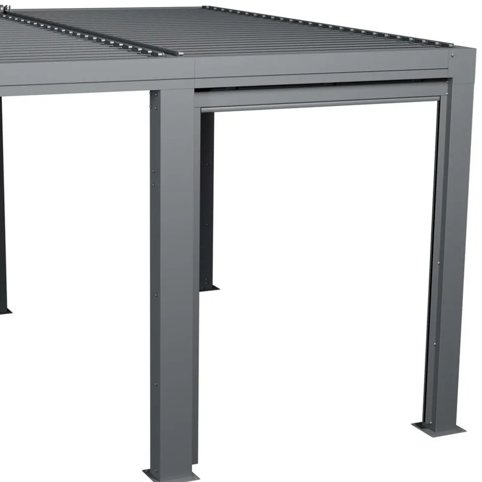 HESPÉRIDE - Store semi-automatique petit modèle pour pergola bioclimatique "majaé" 3,6x3,6m