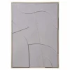 HOUSE NORDIC - Tableau mural relief contemporain toile grise 50 x 70 cm