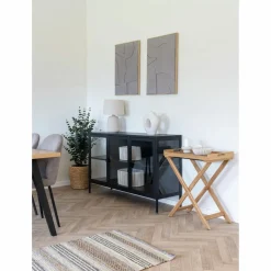HOUSE NORDIC - Tableau mural relief contemporain toile grise 50 x 70 cm