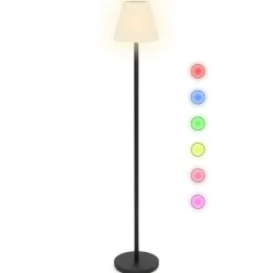 IDMARKET - Lampadaire solaire extérieur avec led multicolore