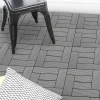 IDMARKET - Lot de 5 dalles de terrasse mosaïque wodhy clipsables bois composite gris 30 x 30 cm
