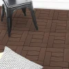 IDMARKET - Lot de 5 dalles de terrasse mosaïque wodhy clipsables bois composite taupe 30 x 30 cm
