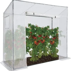 IDMARKET - Serre de jardin blanche toutes saisons avec fenêtre et porte zippée