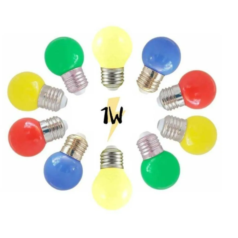 ILLUPRO - Guirlande guinguette extérieur multicolore ip65 10m 20 ampoules e27 professionnelle