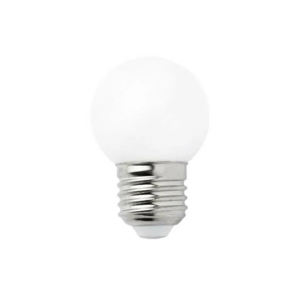 ILLUPRO - Lot de 10 ampoules 1w led blanc chaud guinguette e27 g45 plastique professionnelle