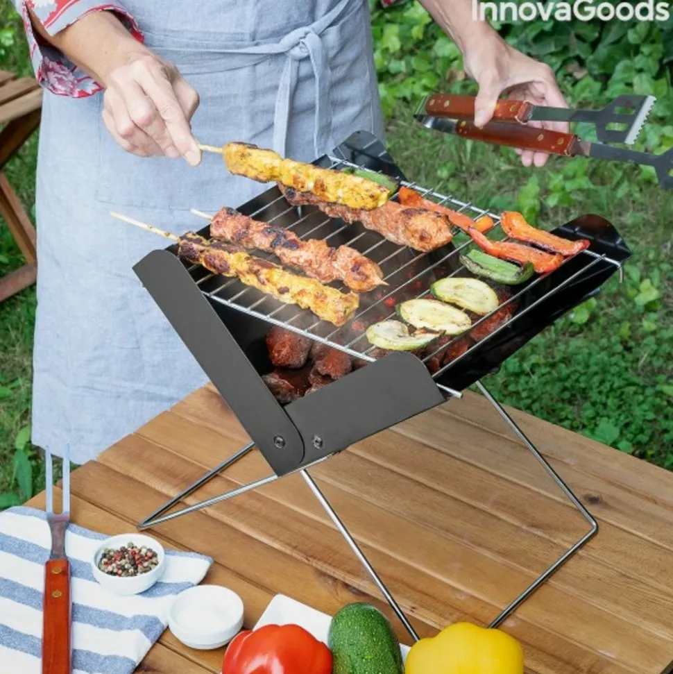 INNOVAGOODS - Mini-barbecue pliable portable pour charbon foldecue