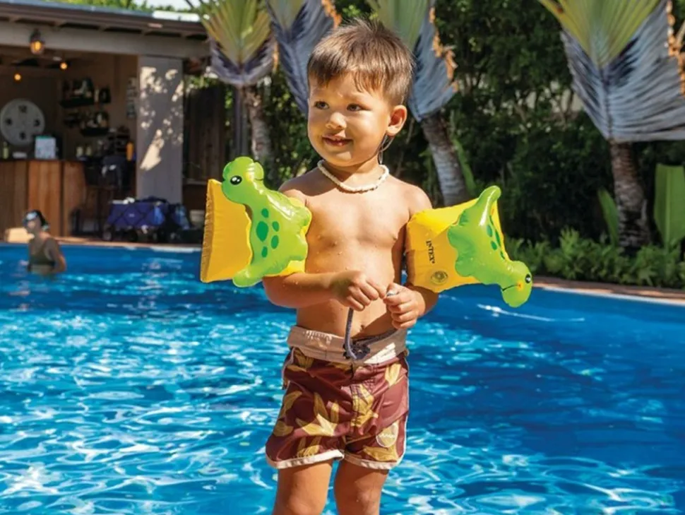 INTEX - Brassards pour enfant "dino 3d" 23cm jaune & vert