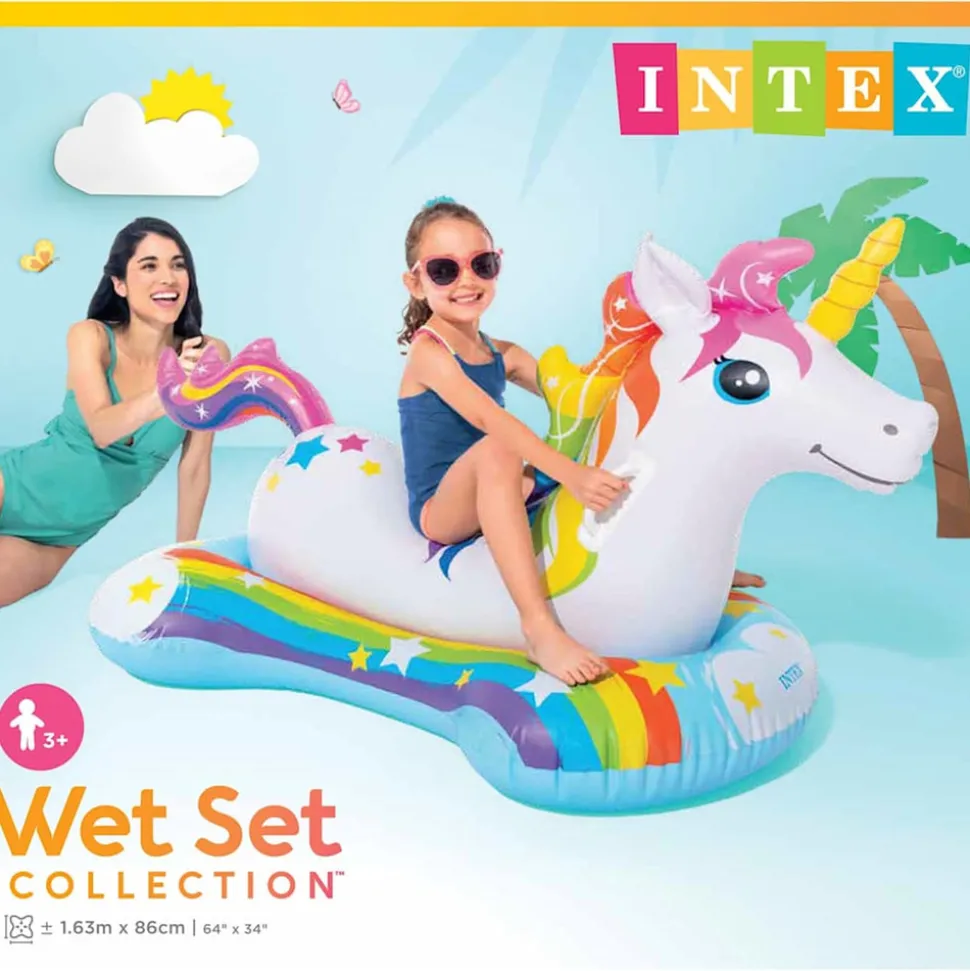 INTEX - Licorne rainbow à chevaucher