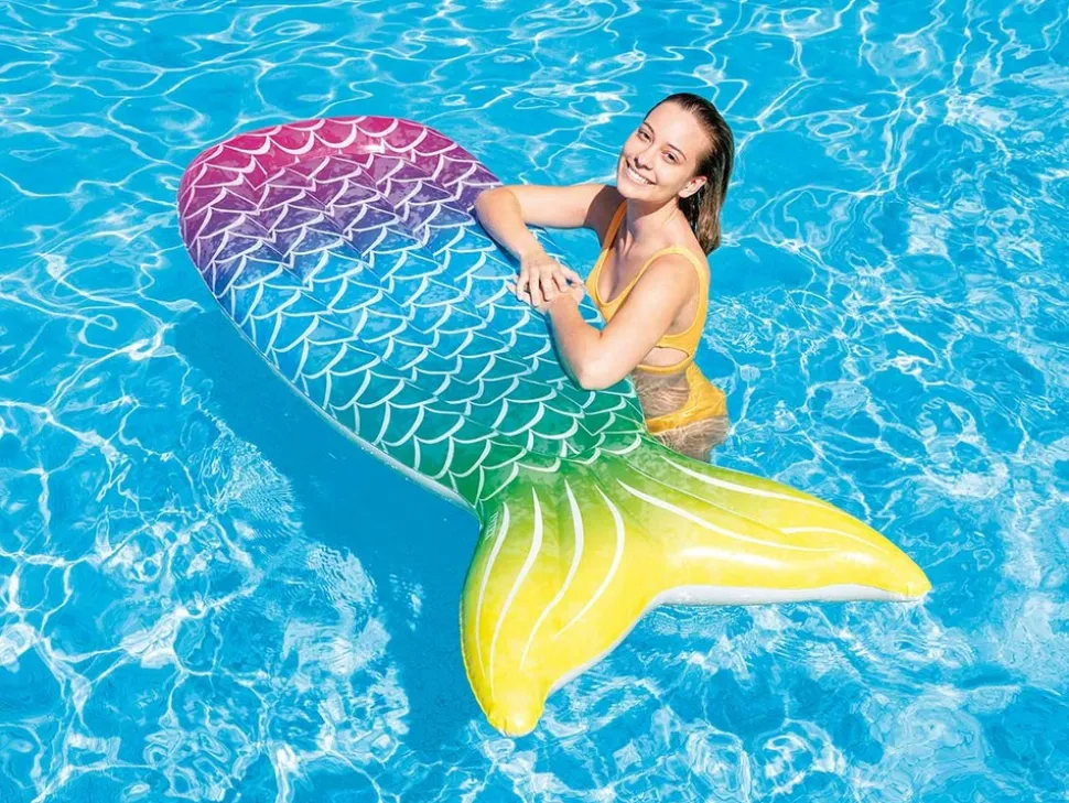 INTEX - Matelas de piscine sirène arc-en-ciel