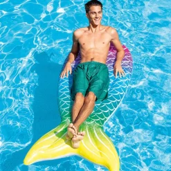 INTEX - Matelas de piscine sirène arc-en-ciel