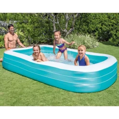 INTEX - Piscine rectangulaire family turquoise 305x183cm