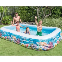 INTEX - Piscine rectangulaire family 305x183cm bleu