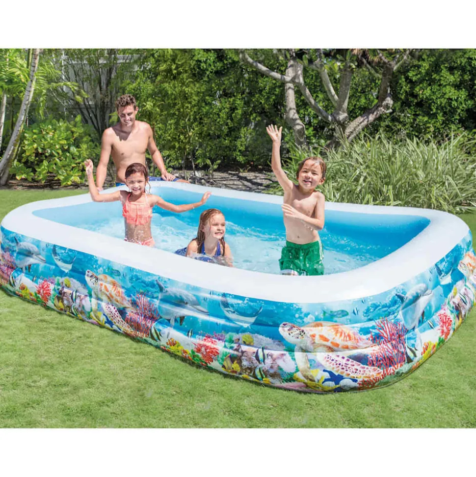 INTEX - Piscine rectangulaire family 305x183cm bleu
