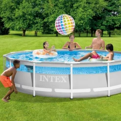 INTEX - Piscine tubulaire prism avec fenêtre