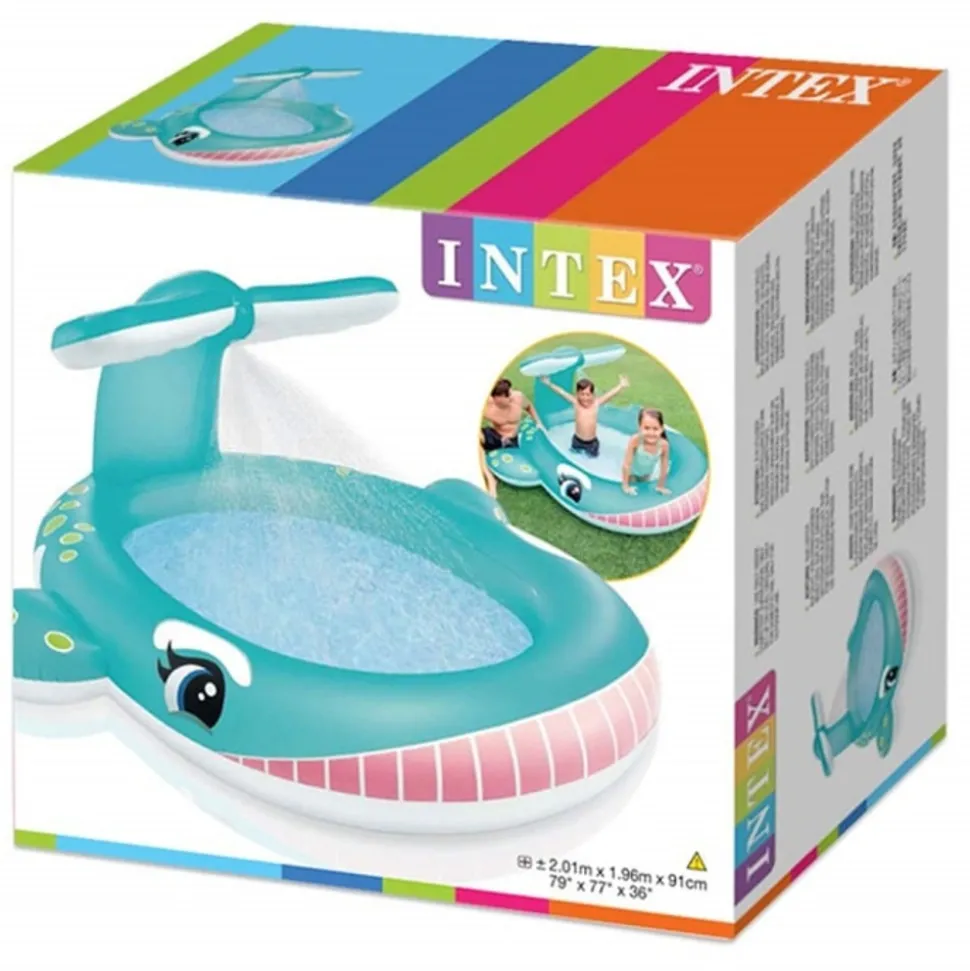 INTEX - Piscinette fontaine baleine