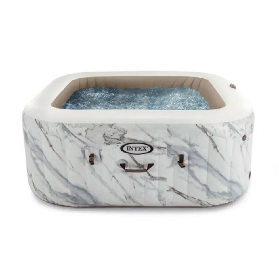 INTEX - Spa gonflable carrée bi-zone calacatta 4 places