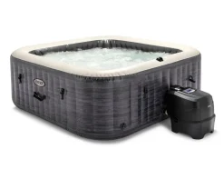 INTEX - Spa gonflable purespa ardoise carré bulles 4 places
