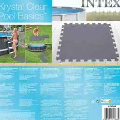 INTEX - Tapis mousse 8 pièces piscine gris