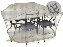 JARDILINE - Housse de protection cover one pour table rectangulaire + 6 chaises - 190 x 120
