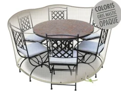 JARDILINE - Housse de protection cover one pour table ronde + 6 chaises - ø 160 cm